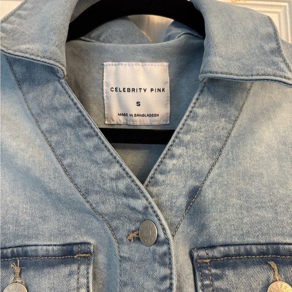 Celebrity Pink Light Blue Denim Dress - Picture 3 of 4